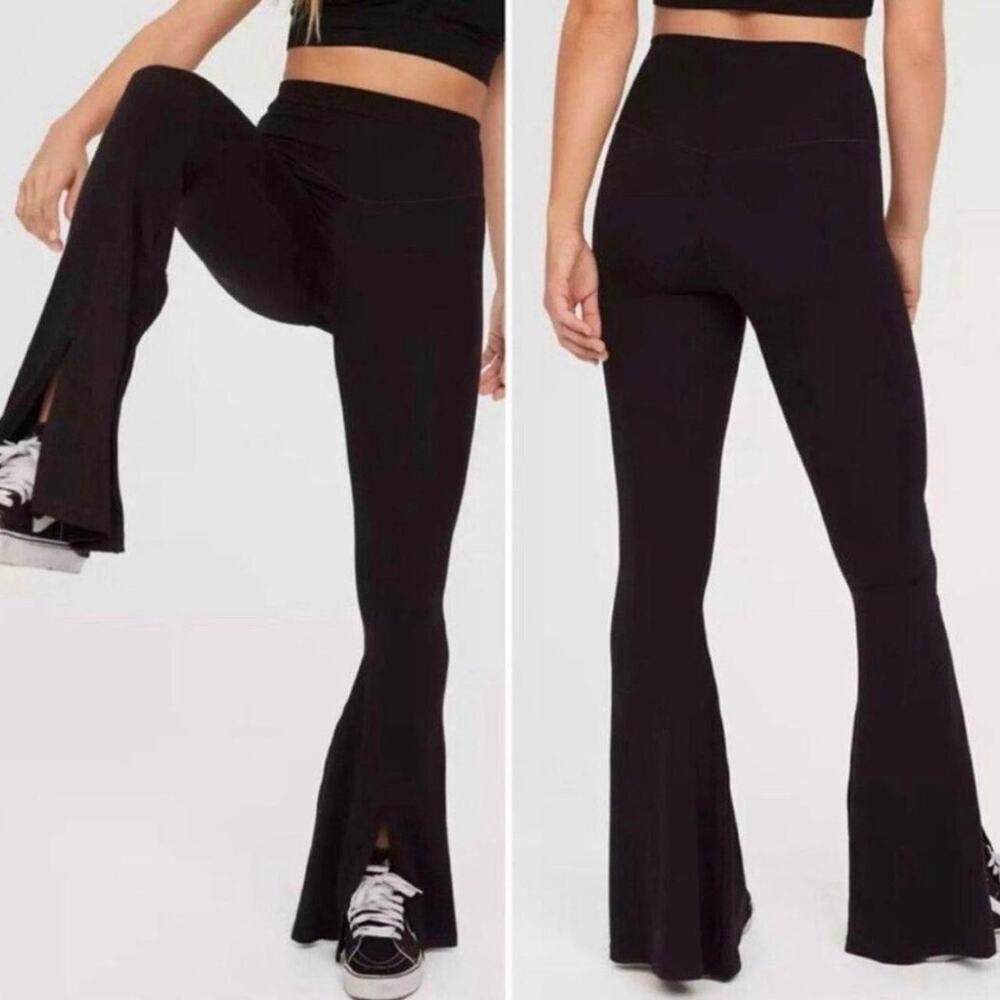 Offline by Aerie leggings Small Short Inseam Black Real Me Xtra Flare Hi-Rise